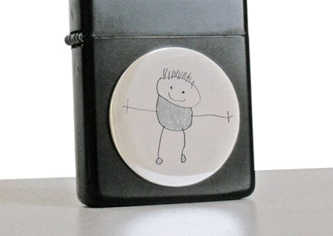 Briquet gravé dessin enfant