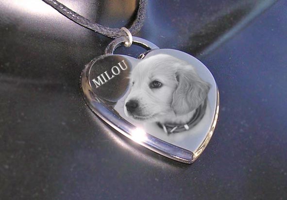 Pendentif gravé - Mon petit chien